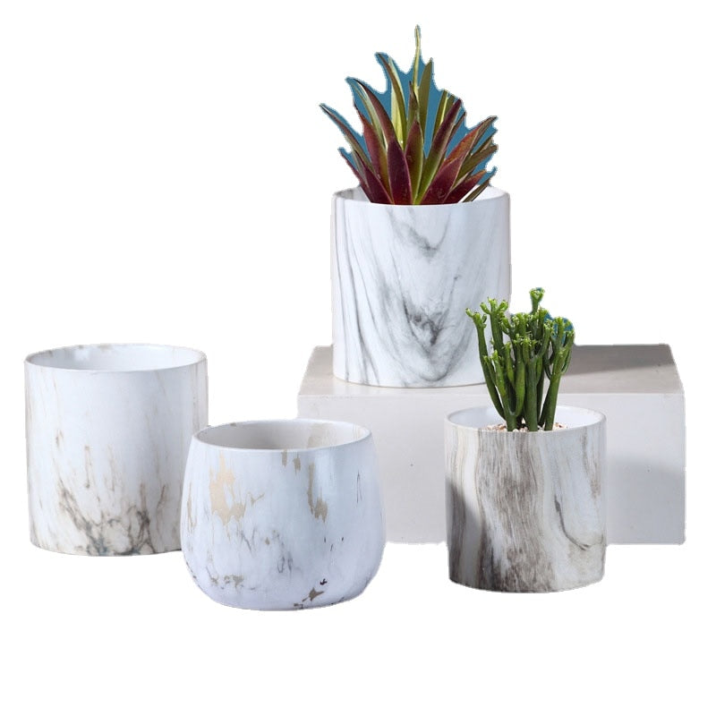 Luxury Marbling Ceramic Flower Pots – Exceptional Distributions