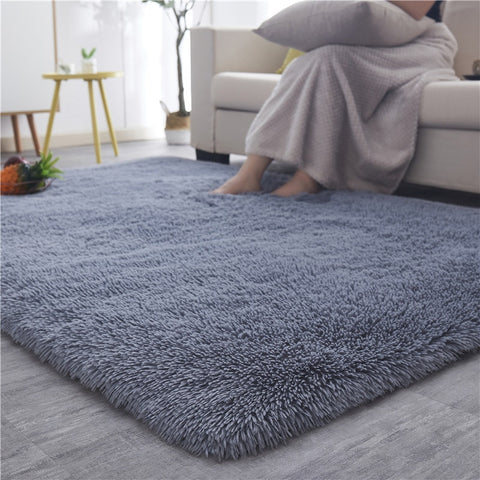 Silky Fluffy Carpet Modern Home Décor