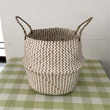 Foldable Handmade Seagrass Flower Pot