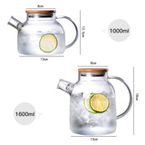 Big Transparent Borosilicate Glass Teapot Water Jug