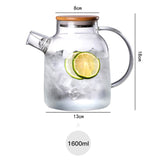 Big Transparent Borosilicate Glass Teapot Water Jug