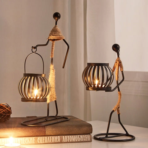 decorative Metal table center candle holders