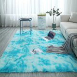 Khaki Carpet Tie Dyeing Plush Soft Carpets